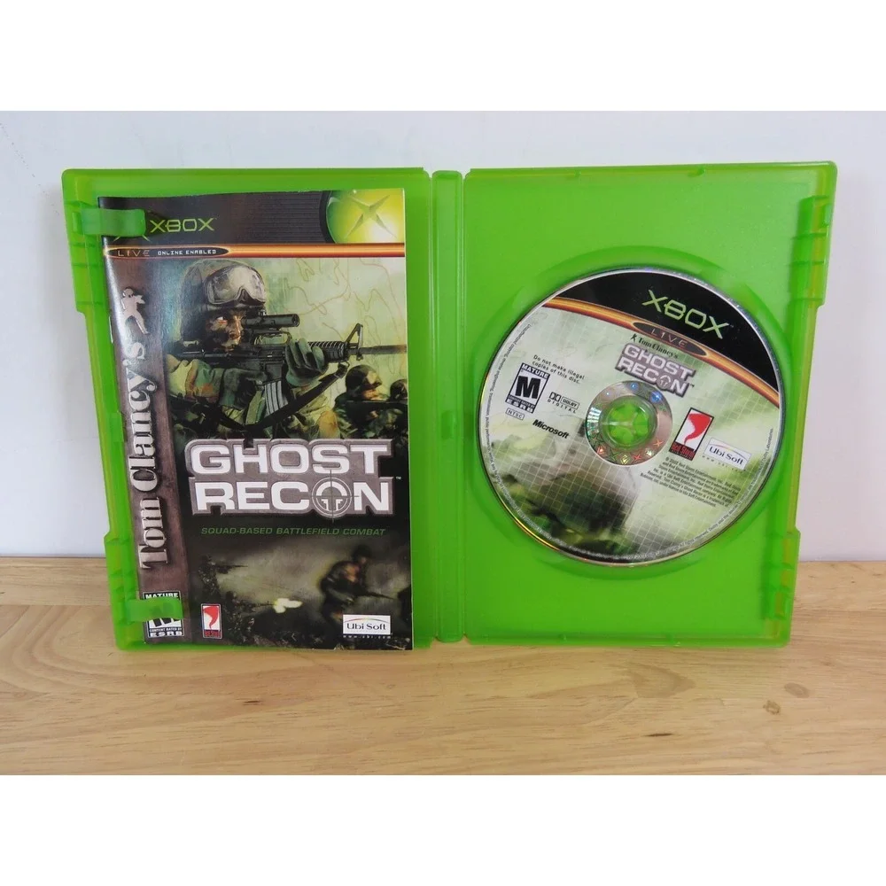 Tom Clancy's Ghost Recon (Microsoft Xbox, 2002) Complete W/ Manual & Tested